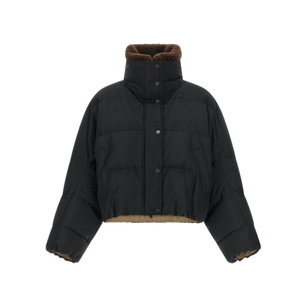 Brunello Cucinelli Black Cotton Full-Length Women's Jacket